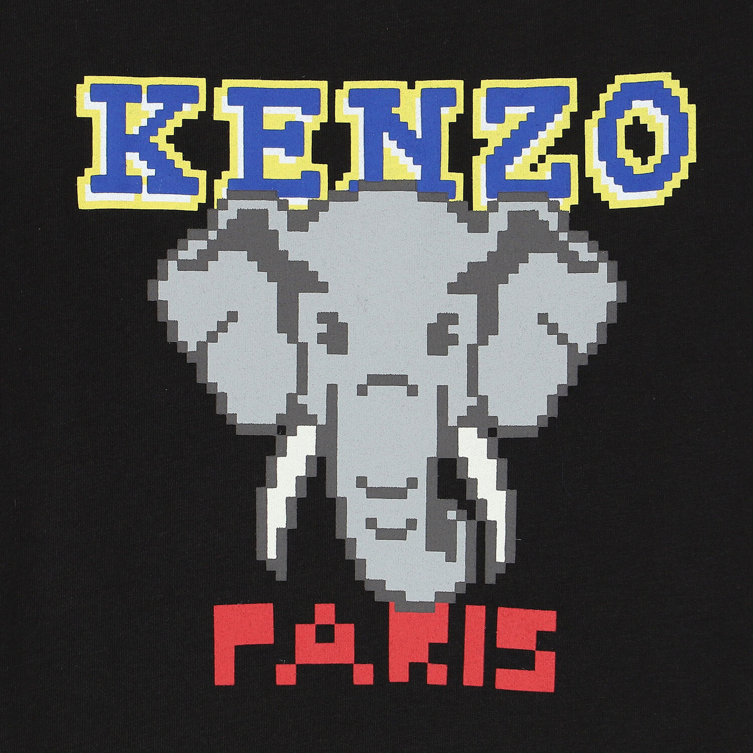 Boys Black Elephant Long Sleeve Top, 1, hi-res